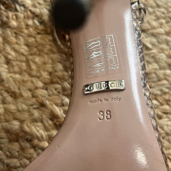 Gucci Bamboo Nude Python Stiletto size 8 - Picture 7 of 7